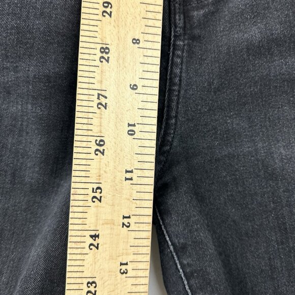 FRAME Le Crop Slim Bootcut Jeans Womens Size 29 Black Raw Edge Denim Mid Rise - Picture 5 of 16